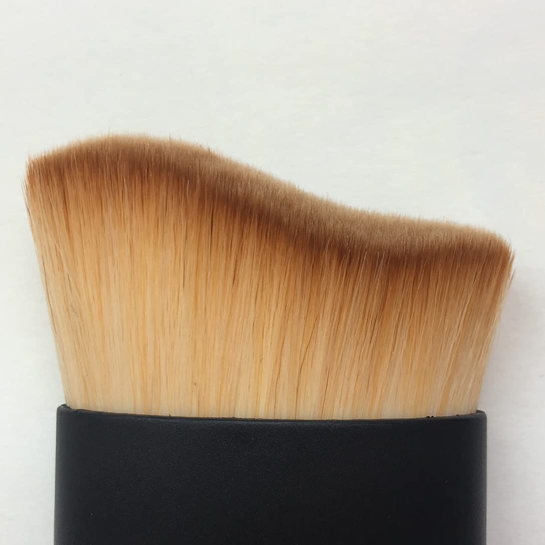 RN BEAUTY Foundation Powder Brush Kabuki Brush Liquid Cream Makeup Brushes Face Blender Brush S Shaped Multi-function Cosmetics Tools - Brown Beauty & Personal Care RN BEAUTY