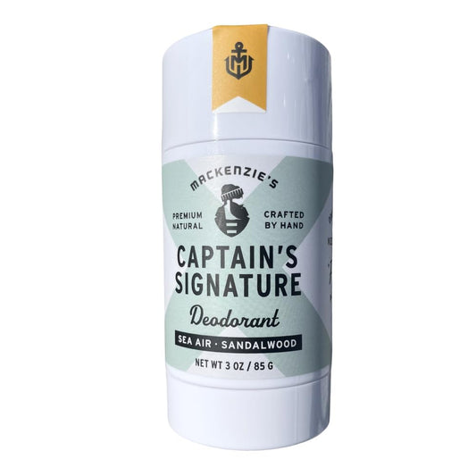 MacKenzie's Captain's Signature Deodorant - Gifts for Fisherman - Gifts for Men - Aluminum Free - Natural Deodorant - Sea Air & Sandalwood Scented - 3 Beauty and Personal Care MACKENZIE'S