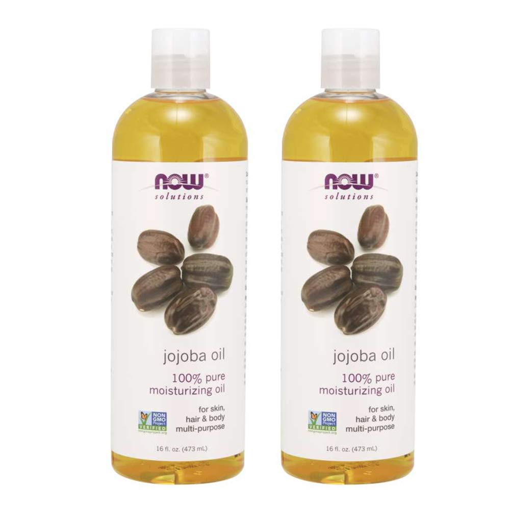NOW Solutions, Jojoba Oil, 100% Pure Moisturizing, Multi-Purpose Oil for Face, Hair and Body, 16-Ounce (Pack of 2) Beauty & Personal Care NOW Foods