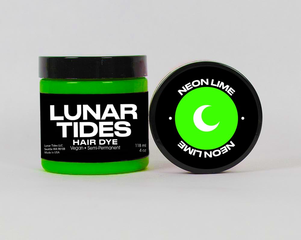 Lunar Tides Semi-Permanent Hair Color (43 colors) (Neon Lime, 4 fl. oz.) Beauty & Personal Care Lunar Tides