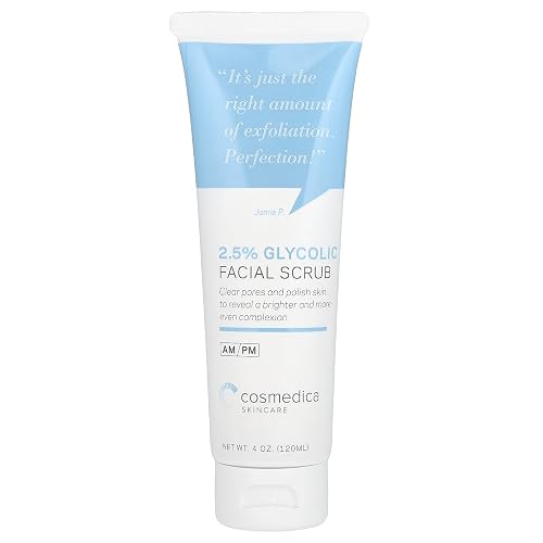 Cosmedica Glycolic Acid 2.5% Facial Scrub & Exfoliating Face Wash - Resurfacing Cleanser Removes Dull Skin, Aging Cells & Impurities for a Youthful Beauty & Personal Care Cosmedica Skincare