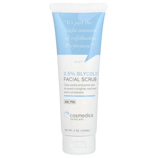 Cosmedica Glycolic Acid 2.5% Facial Scrub & Exfoliating Face Wash - Resurfacing Cleanser Removes Dull Skin, Aging Cells & Impurities for a Youthful Beauty & Personal Care Cosmedica Skincare