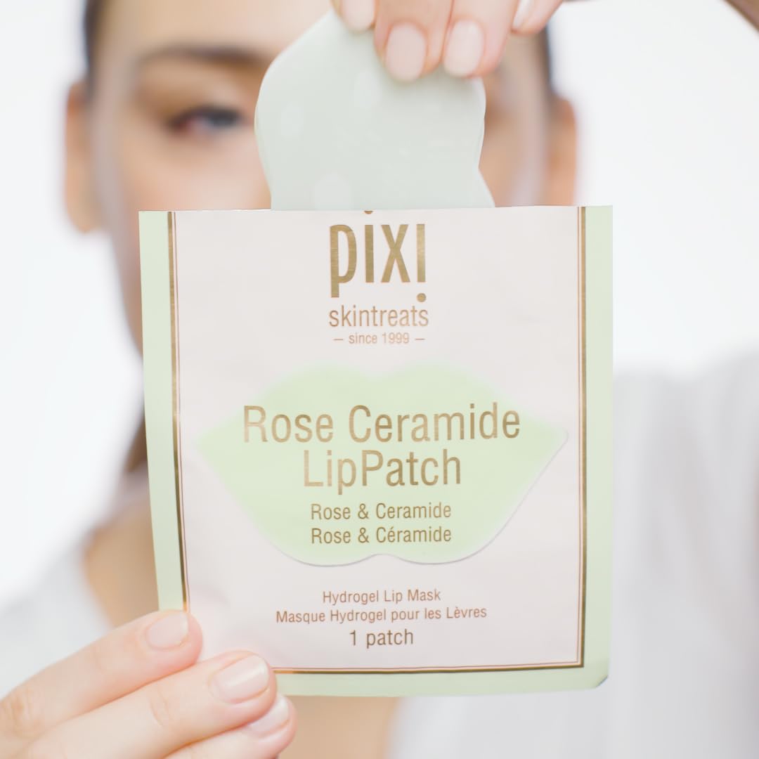 Pixi Beauty Rose Ceramide Lip Patch - Hydrates, Nourishes & Plumps - With Rose, Ceramides & Centella Asiatica - 1 Count Beauty and Personal Care Pixi