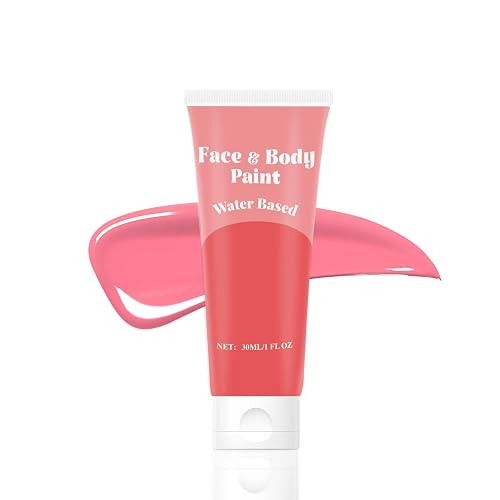 Pink Face Body Paint,Water Based Face Painting for Art Theater Halloween Party Cosplay,Sugar Skull Makeup, Clown, Costume, SFX Special Effect Beauty & Personal Care TUHPIBK