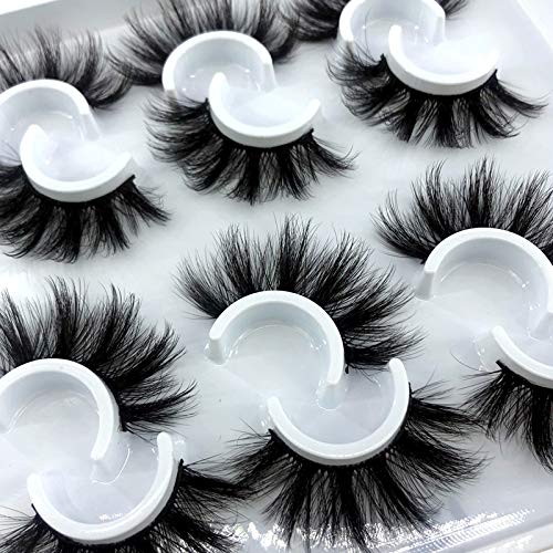 HBZGTLAD 6 Pairs Fluffy False Eyelashes Natural Faux Mink Strip 3D Lashes Pack (MDF-12) Beauty & Personal Care HBZGTLAD