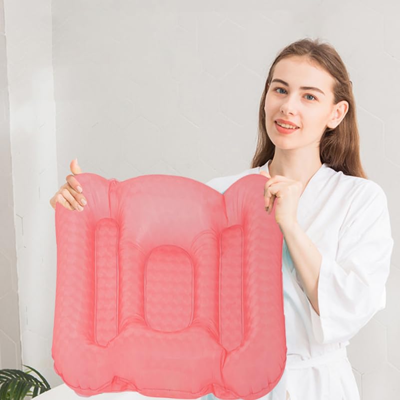 GAROZATION 1pc Inflatable Bathtub Seat Cushion with Cups Ergonomic Design for Comfort Water-Filled for Hot Cold Use Relaxing Baths Beauty and Personal Care GAROZATION