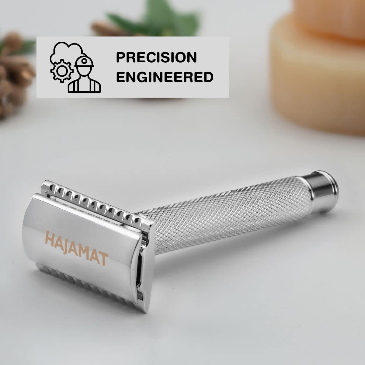 Hajamat Scythe Double Edge Safety Razor, Stainless Steel, Chrome Finish, Single Blade, Closed Comb Beauty and Personal Care Metrey Herbotech