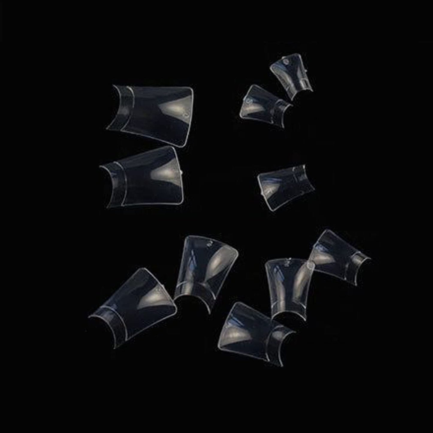 enForten 500 pcs Clear Crystal Duck Feet Style Duck Nail Tips Wide French False Nail Tips Acrylic Nail Beauty & Personal Care enforten