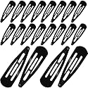 WILLBOND 30 Pieces 3.1 Inch Large Metal Snap Hair Clips Nonslip Barrettes Women Hair Accessories(Black) Beauty & Personal Care WILLBOND