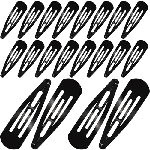 WILLBOND 30 Pieces 3.1 Inch Large Metal Snap Hair Clips Nonslip Barrettes Women Hair Accessories(Black) Beauty & Personal Care WILLBOND