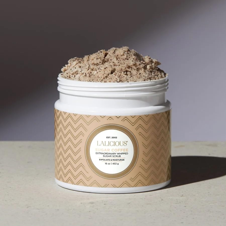 LALICIOUS Sugar Coffee, Sugar Scrub for Body, Exfoliating Body Scrubs for Women Moisturizing Body Exfoliator with Coconut Oil & Honey for Radiant Beauty & Personal Care LaLicious