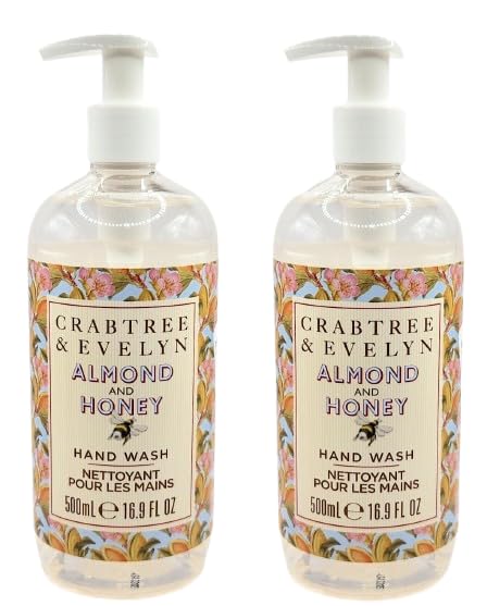 Crabtree & Evelyn Almond & Honey Hand Wash 16.9 oz Pack Of 2 (2 EA) (2) Beauty & Personal Care Crabtree & Evelyn