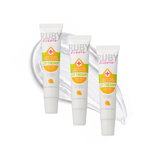 Ruby Kisses Hydrating Lip Oil Treatment Gloss with Mango & Shea Butter (3 Pack), Moisturizing Natural Shine Lip Care Protects & Heals with Vitamins, Beauty & Personal Care Ruby Kisses