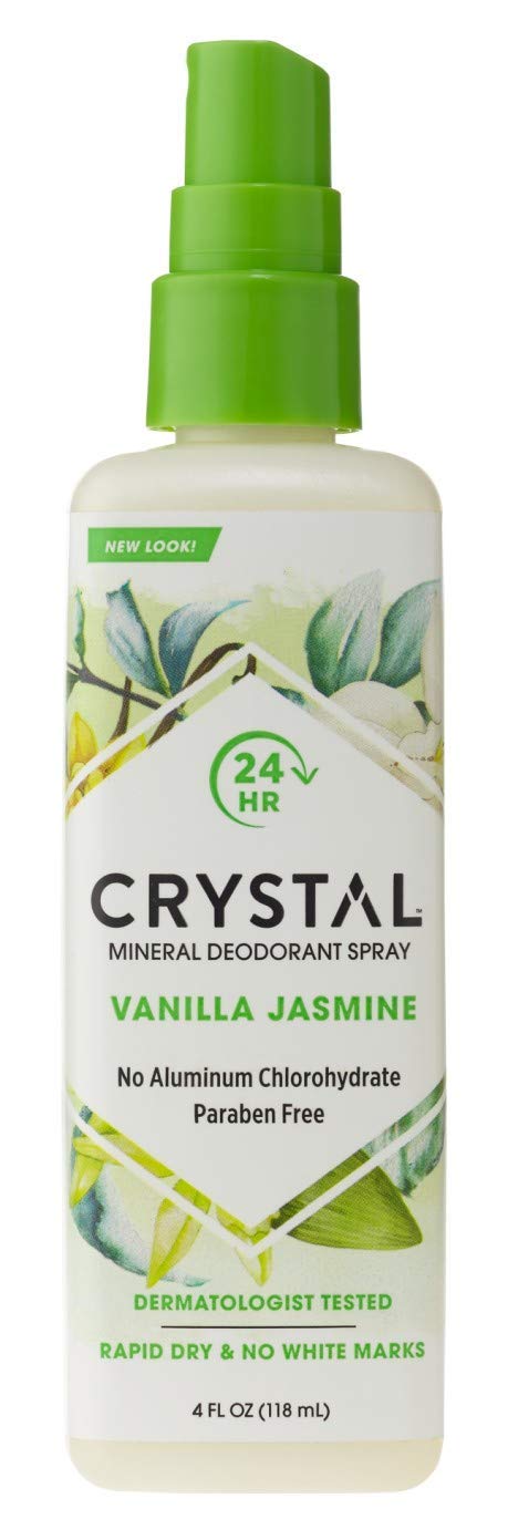 Crystal Deodorant Spray 4 Ounce Vanilla & Jasmine (Pack of 3) Beauty & Personal Care Crystal Essence