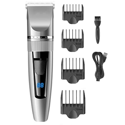 QDKVTNDJZ Hair Cutting Tool, Clippers Cordless Ceramic Blade Trimmer Electric Professional Grooming Kit Rechargeable LED Display Beauty and Personal Care QDKVTNDJZ