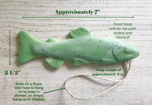 3 Pack of Trout Soap on a Rope, Individually Packaged, Fod Dad, Guys, Stocking Stuffers for Men, Gifts for Him, Fishing Gifts, Fly Fishing, Funny Beauty & Personal Care Dope on a Rope