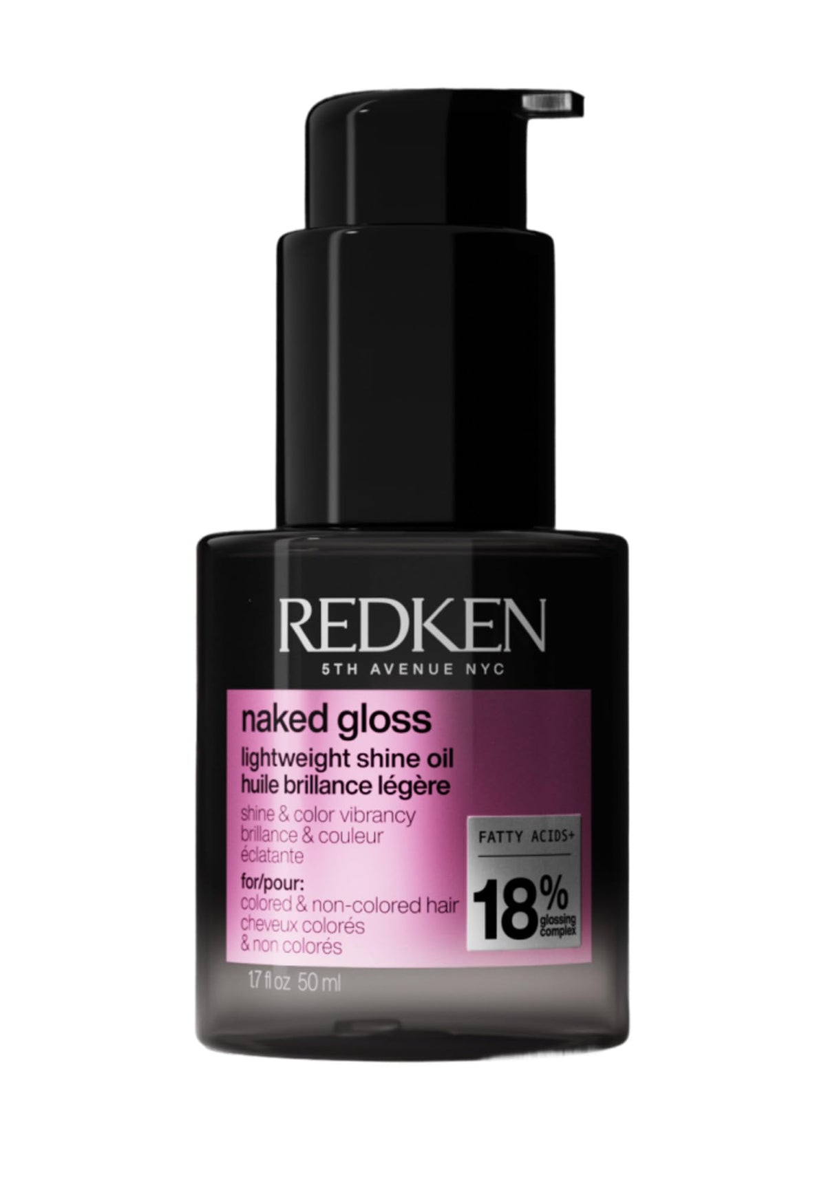 Redken Naked Gloss Shine Hair Oil - For Color-Treated Hair, 1.6 Fl Oz