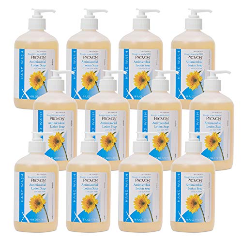 Provon Antimicrobial Lotion Soap with 0.3% PCMX, Pleasant Fragrance, 16 fl oz Counter Top Pump Bottle (Pack of 12) - 4303-12 Beauty & Personal Care GOJO