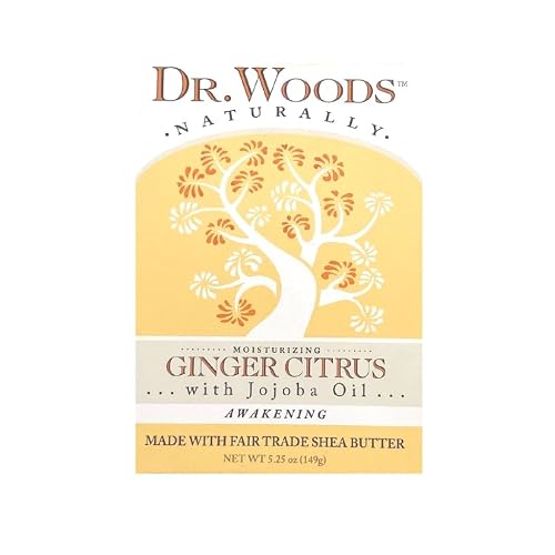 Dr. Woods Moisturizing Ginger Citrus Bar Soap with Jojoba Oil and Organic Shea Butter, 5.25 Ounce (Pack of 1) Beauty & Personal Care Dr. Woods