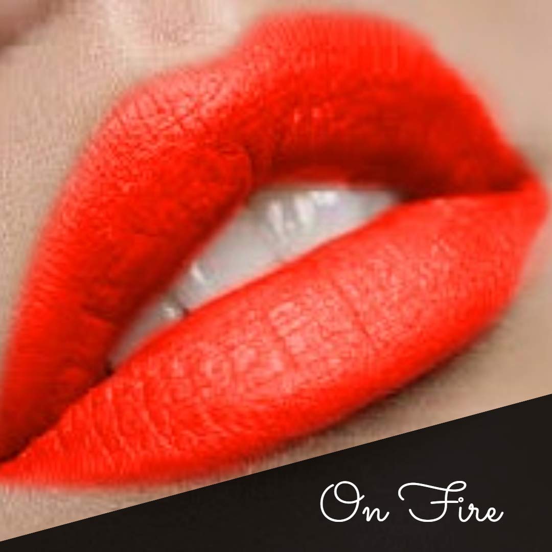 By The Clique Premium Long Lasting Matte Orange Red Lip Liner Pencil |On Fire Orange Red Ultra Wear Lip Liner Beauty & Personal Care By The Clique