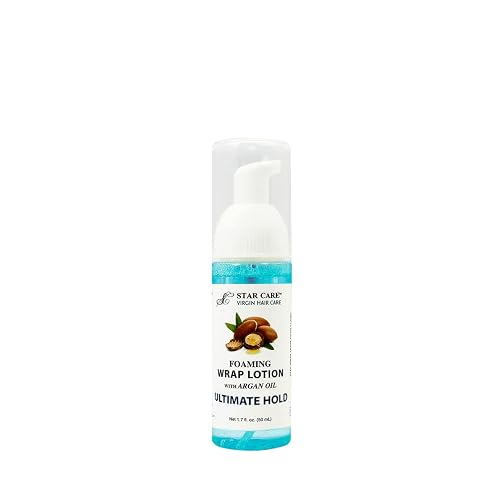 STAR CARE Foaming Wrap Lotion with Argan Oil Moisturizing Styling Foam for Long-Lasting Control, Volume & Shine for Natural Hair Lightweight Beauty & Personal Care STAR CARE