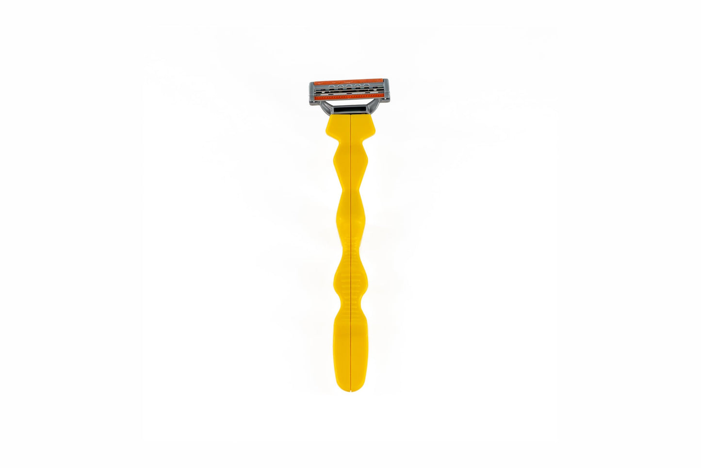 Skull Rake Men's Head and Face Shaver with Ergonomic Grip - Multi-Position Handle Design for Wet and Dry Head and Face Shaving (YELLOW, 12 three blade Beauty and Personal Care Skull Rake