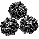 Loofah Charcoal Bath Shower Sponge Body Scrubber,75g XL Exfoliate Mesh Pouf Shower Bouquet,3 Pack Black Large Bath Sponge for Women and Men Beauty & Personal Care Scartink