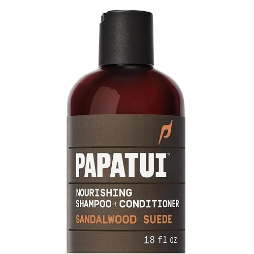 PAPATUI by Dwayne Johnson Nourishing Shampoo + Conditioner 2in1 for Men | Clean Hair & Scalp | Sulfate-Free | Sandalwood Suede | 18 oz Beauty & Personal Care PAPATUI