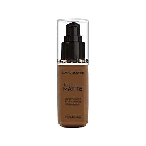 L.A. COLORS Truly Matte Foundation, Mahogany CLM364 Beauty & Personal Care L.A. COLORS