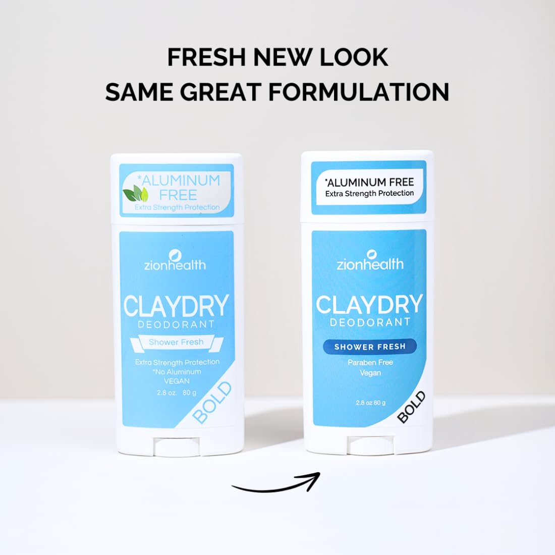 Zion Health Bold, ClayDry Deodorant, Shower Fresh, 2.8 oz (80 g) Beauty & Personal Care Adama Minerals