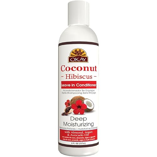 OKAY | Coconut Hibiscus Leave-In Conditioner | For All Hair Types & Textures | Restore - Hydrate - Strengthen | With Almond, Argan & Avocado Oil | Beauty & Personal Care OKAY