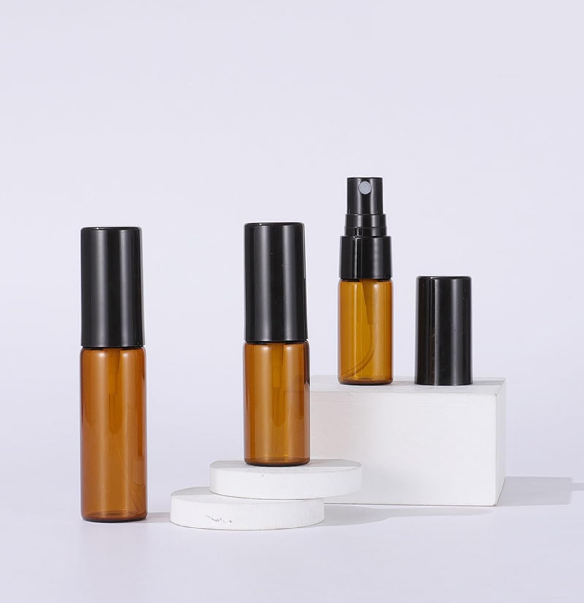 ZbFwmx 2ML Empty Mini Perfume Glass Bottle Mist Spray Pump Sample Pen Contaier Small Perfumes Atomizer Sprayer Vial Containers (10 Pack Set) Beauty & Personal Care ZbFwmx