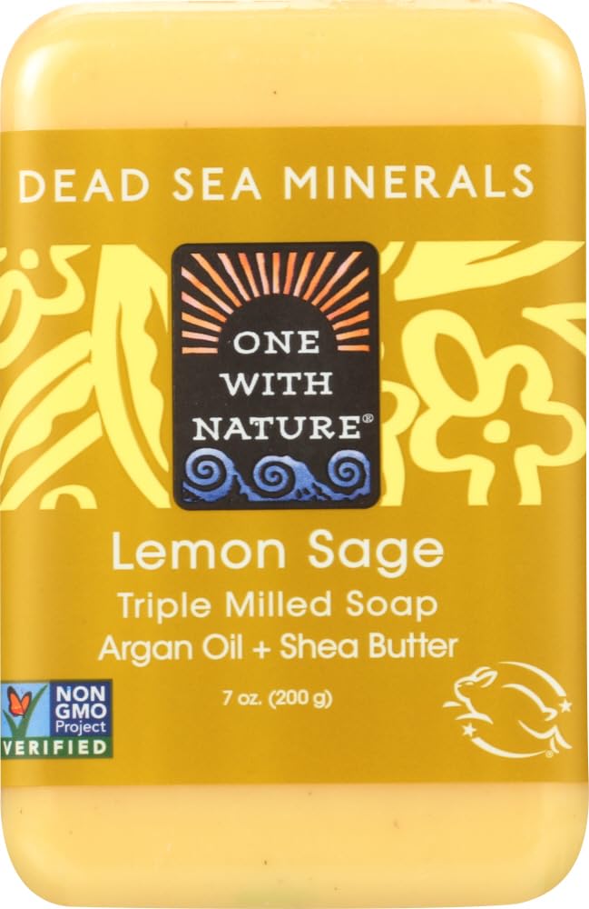 One With Nature Dead Sea Mineral Soap, Lemon Sage, 7-Ounces (Pack of 6) Beauty & Personal Care One With Nature