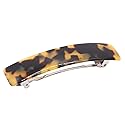 French Amie Oblong Handmade 3.5" Celluloid No Slip Hair Clip Barrette for Women, Made in France (Tokyo Shell) Beauty & Personal Care French Amie