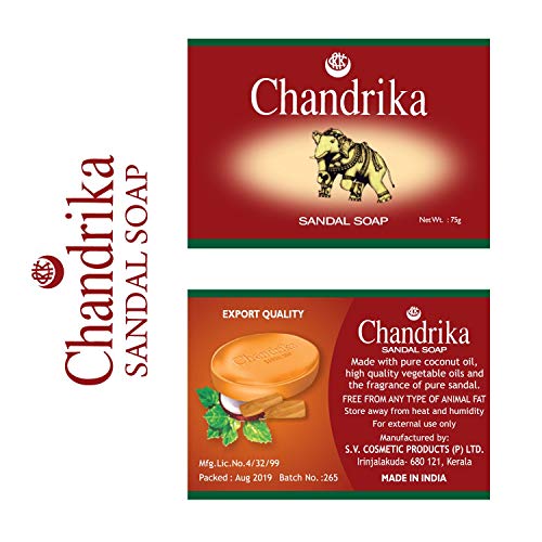 Chandrika Sandal Soap PACK OF 4 Beauty & Personal Care Chandrika