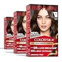 Revlon ColorSilk with Bond Repair Complex, Brown Permanent Hair Color, 100% Gray Coverage, Ammonia Free Hair Dye, Vegan Keratin, 41 Medium Brown (Pack Beauty & Personal Care REVLON