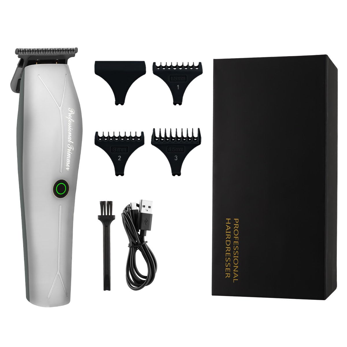 QDKVTNDJZ Men's Hair Clippers Professional Trimmer Cordless Rechargeable Powerful Beard Cutting Grooming Tool,3 Limit Combs Beauty and Personal Care QDKVTNDJZ
