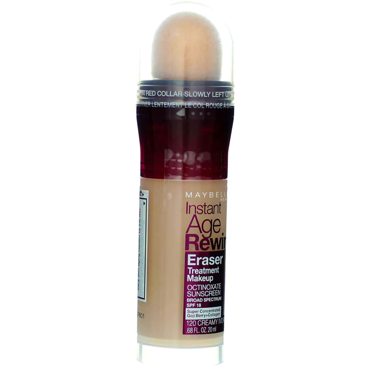 Maybelline New York Instant Age Rewind Eraser Treatment Makeup, Creamy Ivory [120] 0.68 oz (Pack of 2)
