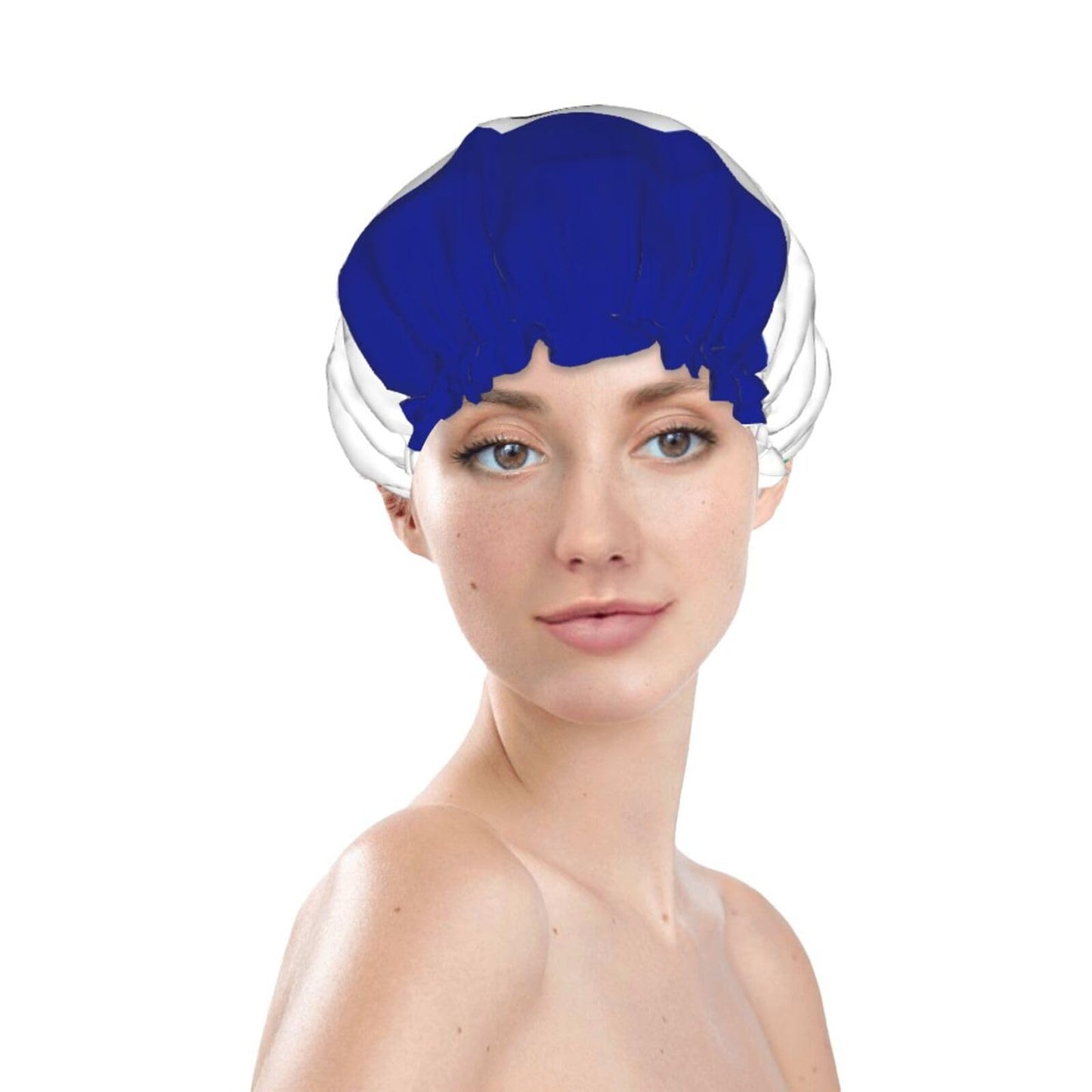 Lesotho Flag Prints Shower Cap Double Layer Lined Waterproof Bathing Shower Hat Beauty and Personal Care Hayyett