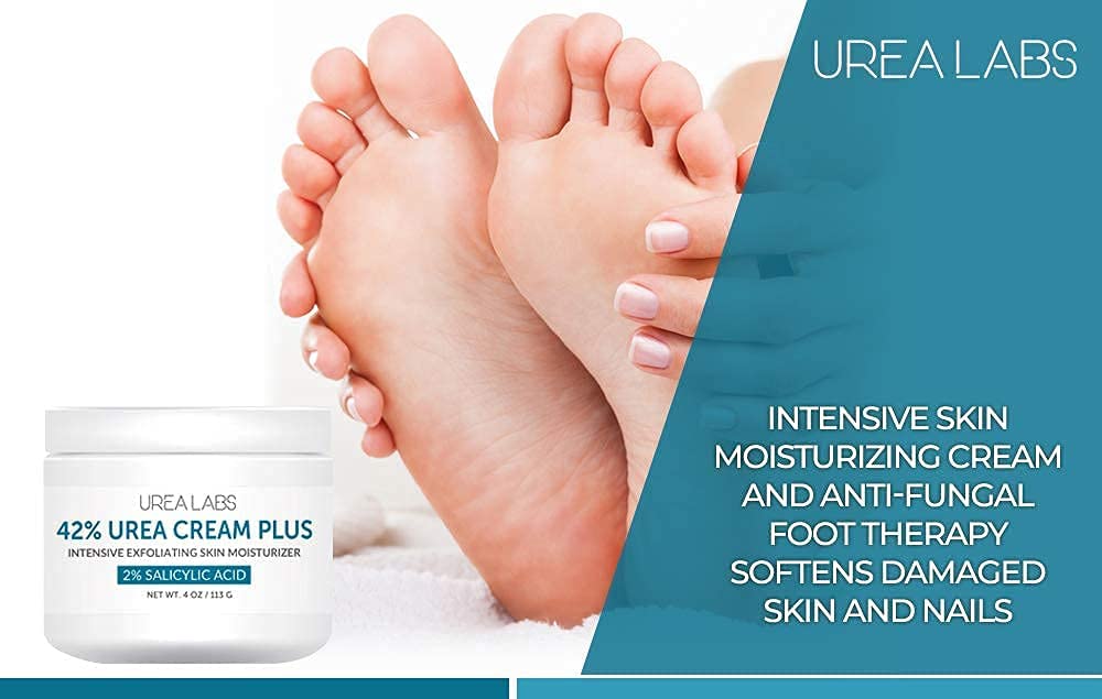 UREA LABS 42% Urea Cream + 2% Salicylic Acid 4oz – Maximum Strength Foot & Skin Repair, Deep Exfoliation & Hydration for Cracked Heels Beauty & Personal Care UREA LABS