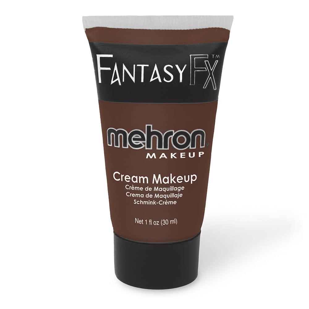 Mehron Makeup Fantasy FX Cream Makeup | Water Based | Halloween | Wolfman Brown Face & Body Paint For Adults 1 fl oz (30ml) (Wolfman Brown) Beauty & Personal Care Mehron