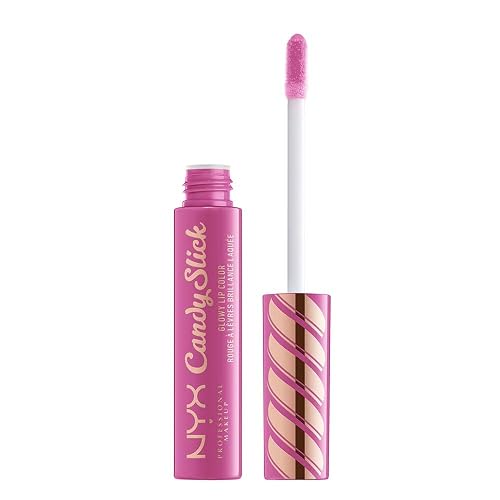 NYX PROFESSIONAL MAKEUP Candy Slick Glowy Lip Color Gloss - Birthday Sprinkles (Barbie Pink) Beauty & Personal Care NYX PROFESSIONAL MAKEUP