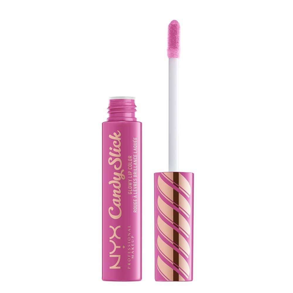 NYX PROFESSIONAL MAKEUP Candy Slick Glowy Lip Color Gloss - Birthday Sprinkles (Barbie Pink) Beauty & Personal Care NYX PROFESSIONAL MAKEUP