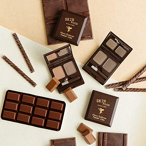 SKINFOOD Choco Eyebrow Powder Cake from Real Cacao - Eyebrow Powder Duo Palette with Minerals - Great Gifts Ideas for Women, Mom, Teacher, Officemate Beauty & Personal Care SKINFOOD 1957