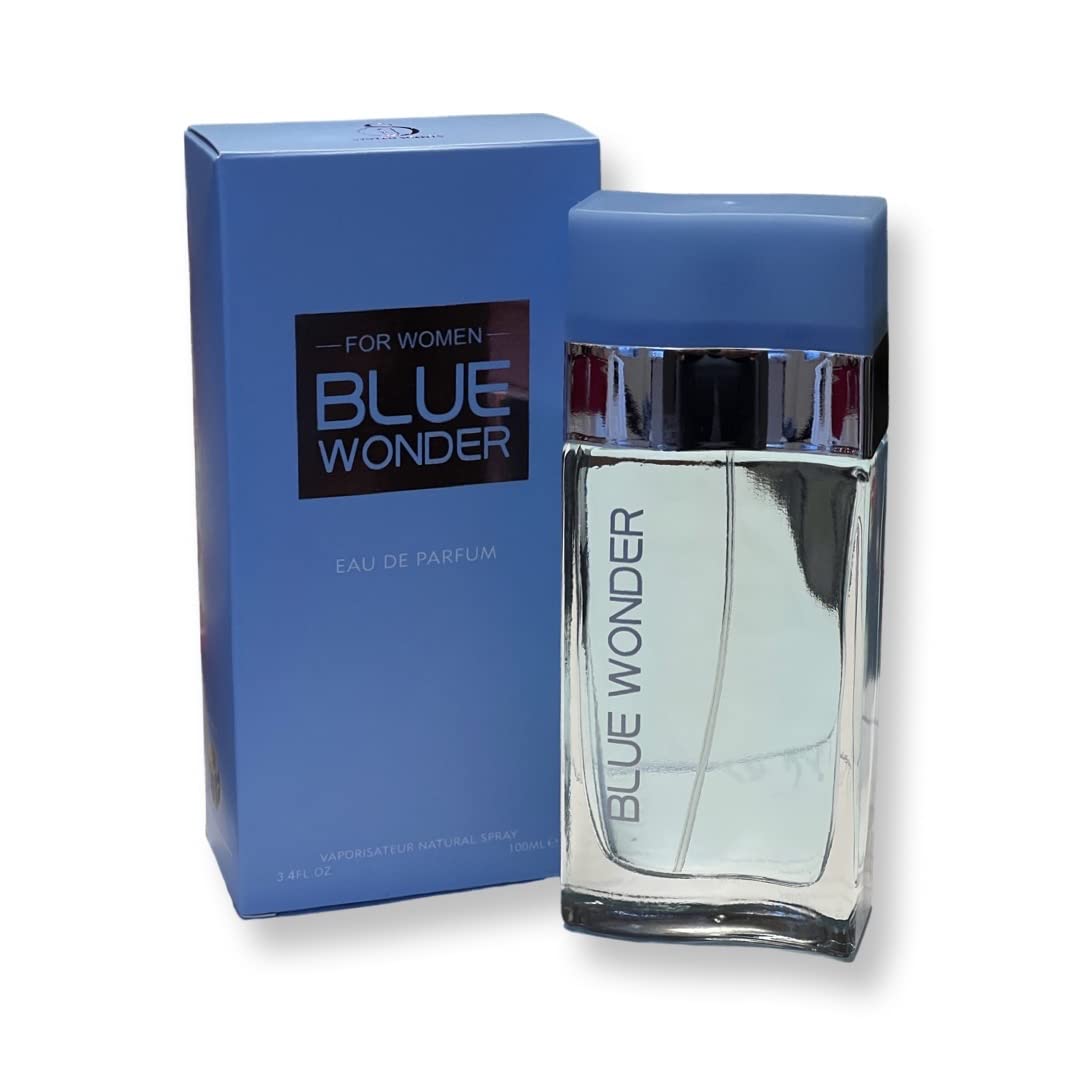 United Scents BLUE WONDER For Women Eau de Parfum - Top Notes of Sicilian Lemon, Cedar, and Bluebell - 3.4 Fl Oz Beauty & Personal Care United Scents