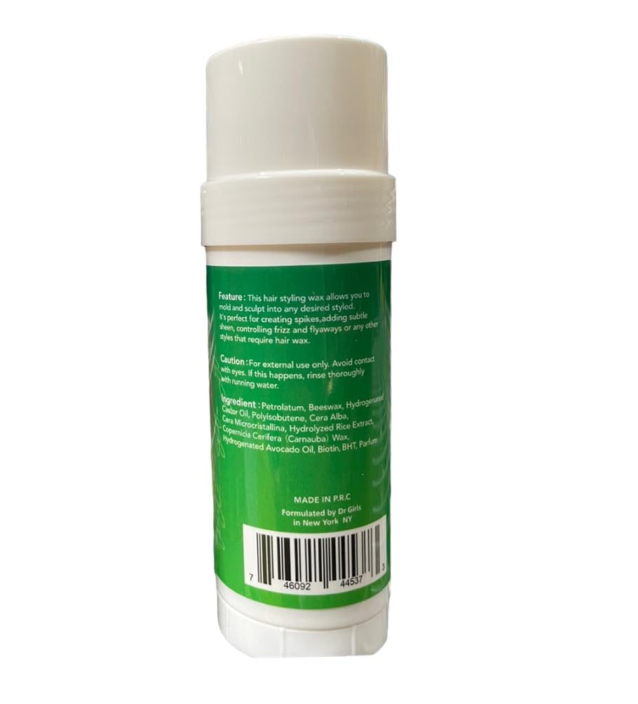 Dr.Girls Rice Water Extra Mega Hold Hair Beeswax Stick 2.11oz/ 60g (Avocado & Tea Tree Oil) Beauty & Personal Care Dr.Girls