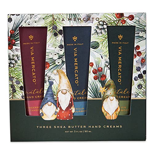 Via Mercato Natale Winter Woods Holiday Collection, Hand Cream Gift Set, Assorted Scents Beauty & Personal Care Via Mercato