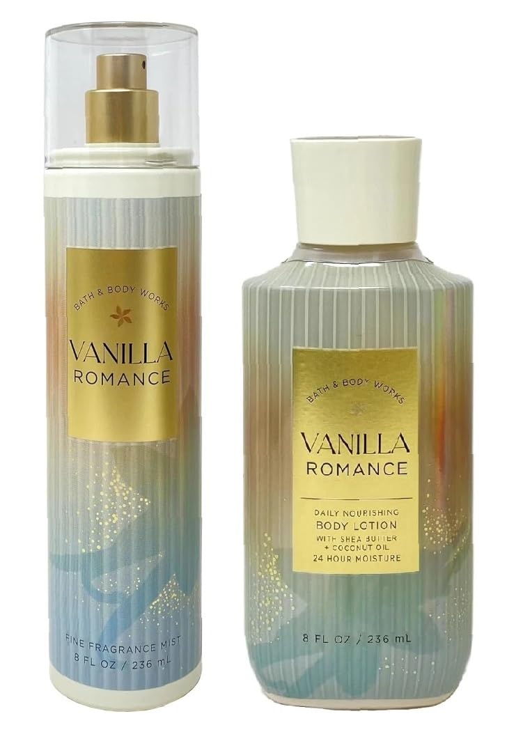 Bath & Body Works Fragrance Mist and Lotion Bundle - 2 Piece Set (Vanilla Romance) Beauty & Personal Care Bath & Body Works