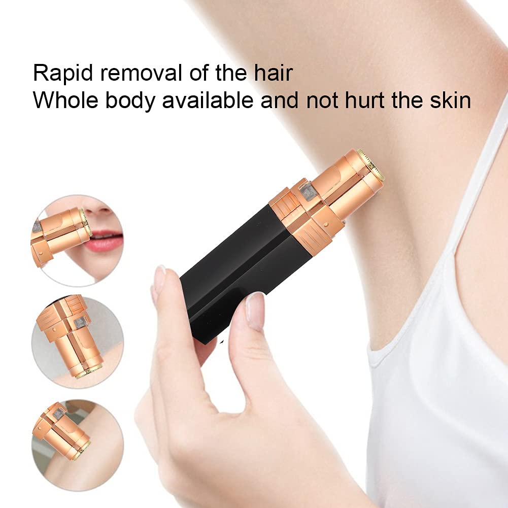Hair Removal Machine, Compact Cute Lipstick Shape Mini Electric Hair Remover Face Body Hair Removal Machine for Women (Black) Beauty and Personal Care mumisuto