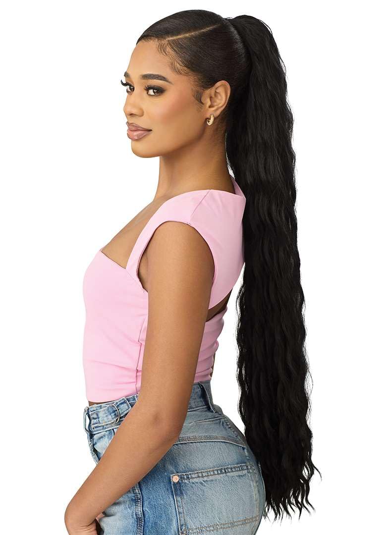 Outre Pretty Quick - Drawstring Pony - Sakina (DARK BROWN 2)